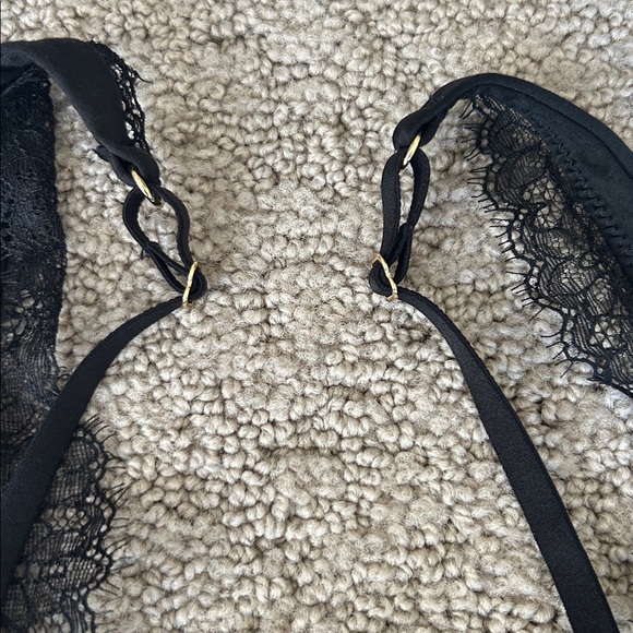 Aerie Show Off Shine Lace Corset Bra Top Black Camisole Tank Top Size Small NEW - Picture 9 of 9